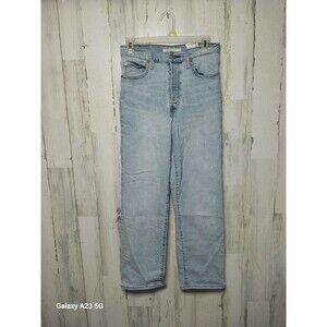 Levi's Ribcage Straight Ankle Jeans Women's Size 27 Light Wash Button Fly